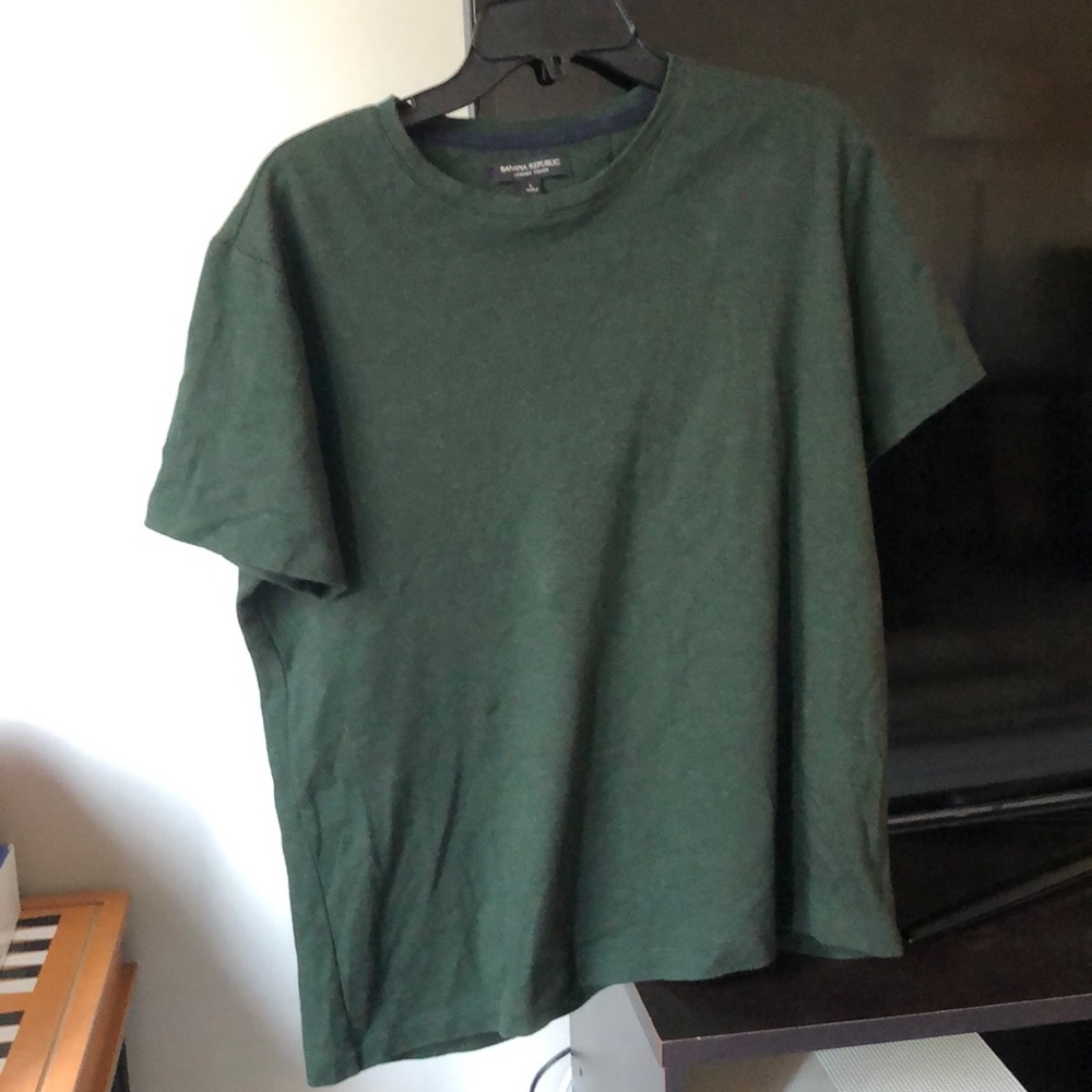 Banana Republic Luxury Touch Soft Deep Green Shirt